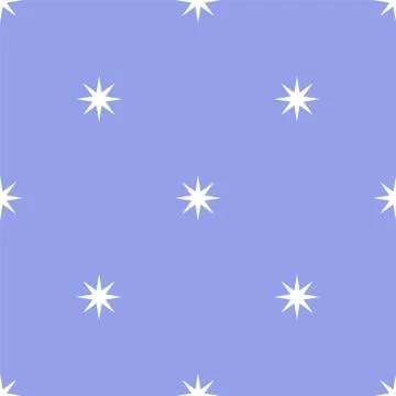 Vector seamless pattern with stars on a blue background. Simple minimalistic Stock Illustration