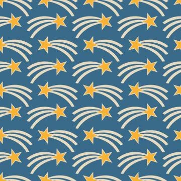 Vector seamless pattern with stars Stock Illustration