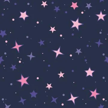 Vector seamless pattern with stars Illustrazione stock