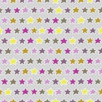 Vector seamless pattern with stars Stock Illustration