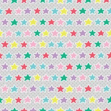 Vector seamless pattern with stars Stock Illustration