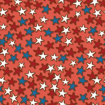 Vector seamless pattern with stars Stock Illustration