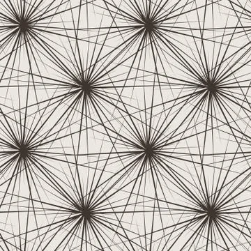 Vector seamless pattern of stars with very long rays Stock Illustration