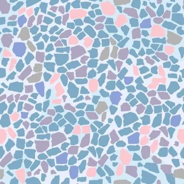 Vector seamless pattern of stones in pastel colors. Illustrazione stock