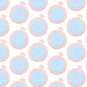 Vector seamless pattern with stopwatches. Stock Illustration