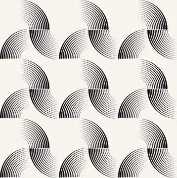 Vector seamless pattern. Striped abstract background. Bold wavy stripes Illustrazione stock