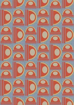 Vector seamless pattern in the style of constructivism from colored geometr.. Stock Illustration