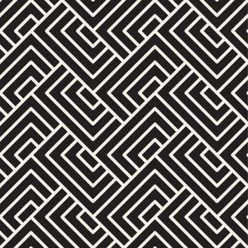 Vector seamless pattern. Stylish linear background. Trendy geometric texture. Illustrazione stock