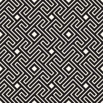 Vector seamless pattern. Stylish linear lattice background. Trendy geometric  스톡 일러스트