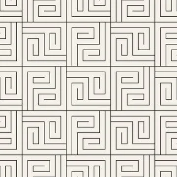 Vector seamless pattern. Stylish linear lattice background. Trendy geometric Stock Illustration