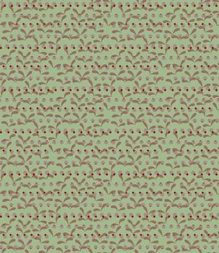 Vector seamless pattern with stylized leaves and berries on a green backgroun Illustrazione stock