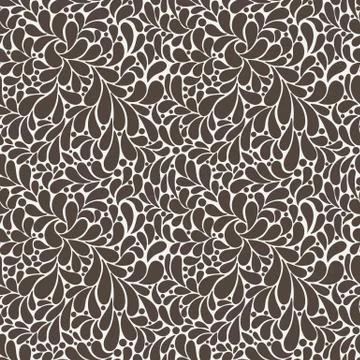 Vector seamless pattern of stylized petals Stock Illustration