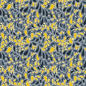Vector seamless pattern of stylized petals Stock Illustration