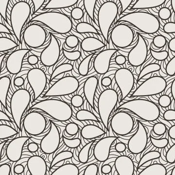 Vector seamless pattern of stylized petals Illustrazione stock