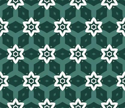 Vector seamless pattern with stylized tropical leaves and flowers Stock Illustration