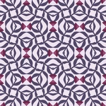 Vector seamless pattern with stylized tropical leaves and flowers Stock Illustration
