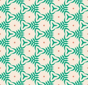Vector seamless pattern with stylized tropical leaves and flowers Stock Illustration