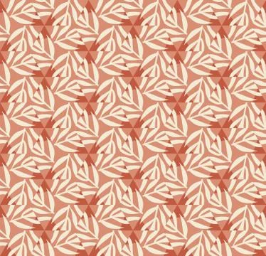 Vector seamless pattern with stylized tropical leaves and flowers Stock Illustration