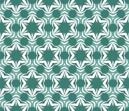 Vector seamless pattern with stylized tropical leaves and flowers Stock Illustration