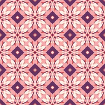 Vector seamless pattern with stylized tropical leaves and flowers Illustrazione stock