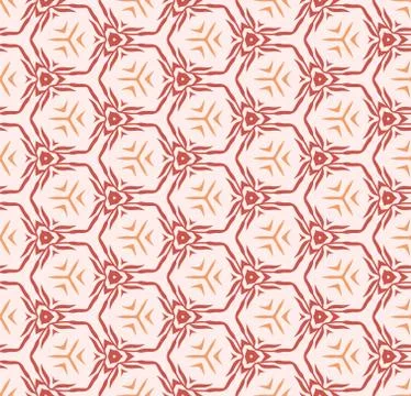 Vector seamless pattern with stylized tropical leaves and flowers Stock Illustration