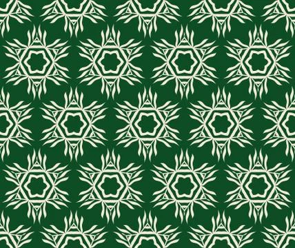 Vector seamless pattern with stylized tropical leaves and flowers Illustrazione stock