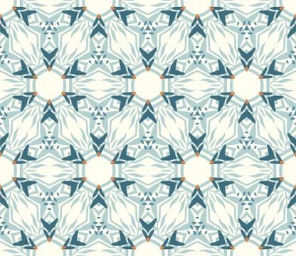 Vector seamless pattern with stylized tropical leaves and flowers Illustrazione stock