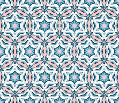 Vector seamless pattern with stylized tropical leaves and flowers Stock Illustration