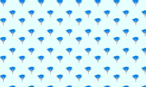 A vector seamless pattern with summer tree Illustrazione stock