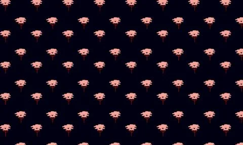 A vector seamless pattern with summer tree Illustrazione stock