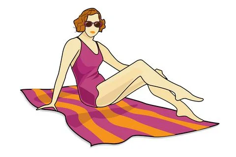 Vector seamless pattern summer vacation beach sia Stock Illustration