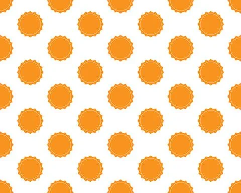 Vector seamless pattern, sun, Editable can be used for web page backgrounds,  Stock Illustration