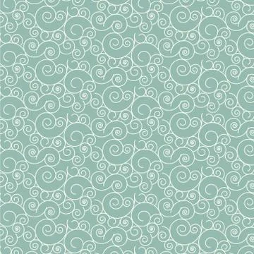 Vector seamless pattern swirl monochrome wave Japanese abstract background Stock-Illustration