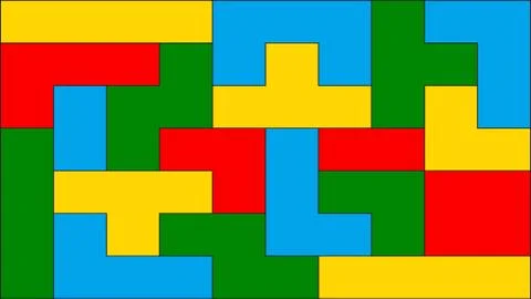 Vector seamless pattern with tetris elements. Colorful blocks イラスト素材