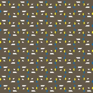 Vector seamless pattern texture background with geometric shapes, colored in  Stock Illustration