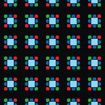 Vector seamless pattern texture background with geometric shapes, colored in  Stock Illustration