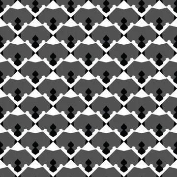Vector seamless pattern texture background with geometric shapes in black, gr Illustrazione stock