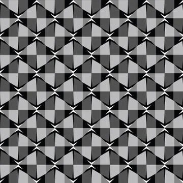 Vector seamless pattern texture background with geometric shapes in black, gr Stock Illustration