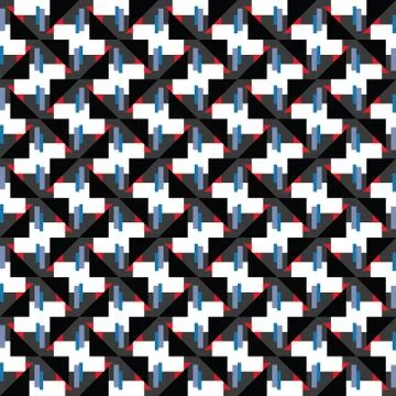 Vector seamless pattern texture background with geometric shapes, colored in  Stock Illustration