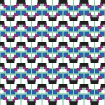 Vector seamless pattern texture background with geometric shapes, colored in  Stock Illustration