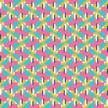 Vector seamless pattern texture background with geometric shapes, colored in  Illustrazione stock