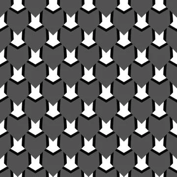 Vector seamless pattern texture background with geometric shapes in black, gr Stock Illustration