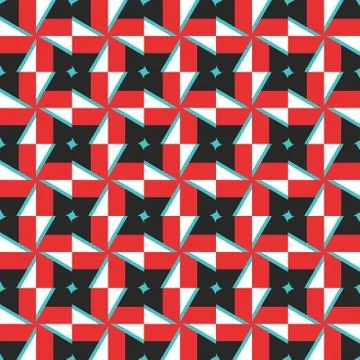 Vector seamless pattern texture background with geometric shapes, colored in  Stock Illustration