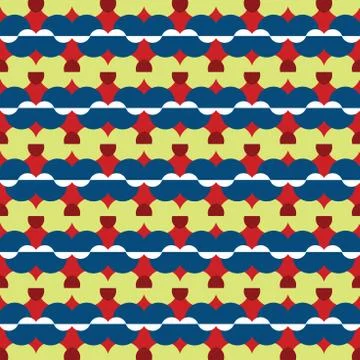 Vector seamless pattern texture background with geometric shapes, colored in  Stock Illustration