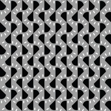 Vector seamless pattern texture background with geometric shapes in black, gr Stock Illustration