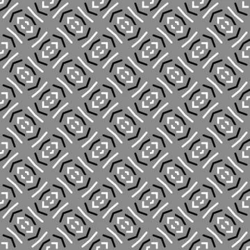 Vector seamless pattern texture background with geometric shapes in grey, bla Ilustración de archivo