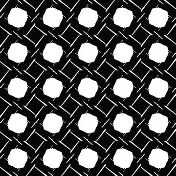 Vector seamless pattern texture background with geometric shapes in black, wh Illustrazione stock