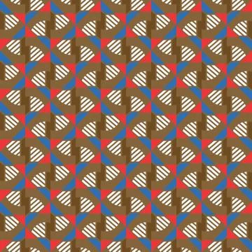 Vector seamless pattern texture background with geometric shapes, colored in  Stock Illustration