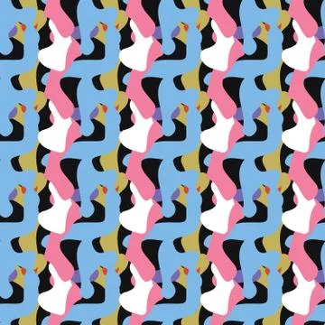 Vector seamless pattern, texture background. Hand drawn and colored Stock Illustration