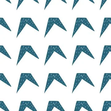 Vector seamless pattern, texture background. Hand drawn, blue, white colors. Stock Illustration